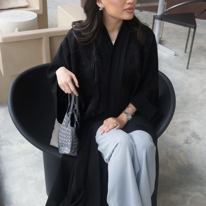 Picture of Embroidered Chinese Cut Abaya
